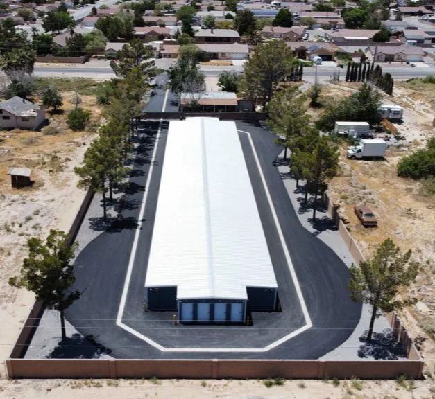 Drive-up storage units at BreathEZ Self Storage in Pahrump, Nevada